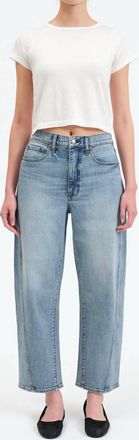 Daze Westward High Rise Barrel Leg Jeans In Blur