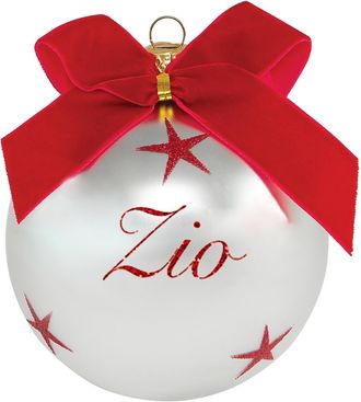 KASANOVA Pallina di Natale con scritta Zio 10 cm