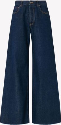 Serena Bute Wide Leg Denim Jeans - Dark Blue