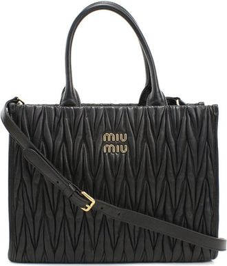 Miu Miu Black Leather Tote Bag (Pre-Owned)