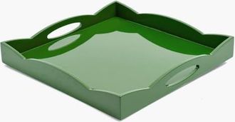 Mrs. Alice Small Olive Lacquer Wave Tray in Green at Nordstrom