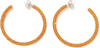 Amina Muaddi Orecchini a cerchio Cameron Large Sun - Argento
