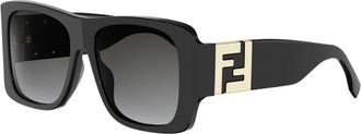 Fendi Forever Zonnebril - Dames - Zonnebrillen - Zwart - 55 MM - Accessoires