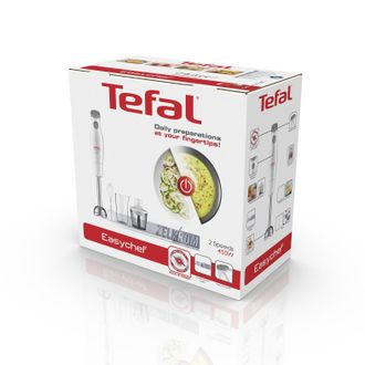 T-fal Easychef Hb453138 Batidora De Mano Blanca 450 W
