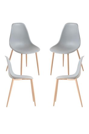 Regalos Miguel Regalos Miguel - Packs Sillas Comedor - Pack 4 Sillas Mykle - Gris Claro