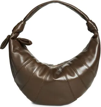 Christophe Lemaire Fortune Croissant Leather Shoulder Bag in Otter at Nordstrom