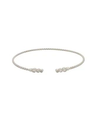Meshmerise 18K Plated 0.12 Ct. Tw. Diamond Bangle Bracelet