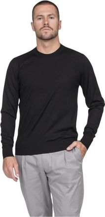 Dolce & Gabbana Maglia Girocollo - Heren - Ronde hals truien - Zwart - S - Katoen - Truien & Vesten