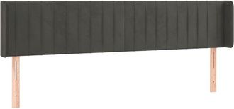 vidaXL Cabecero Con Led De Terciopelo Gris Oscuro 163x16x78/88 Cm Vidaxl