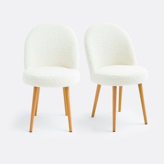 La Redoute Interieurs Set van 2 stoelen in bouclette stof In&egrave;s
