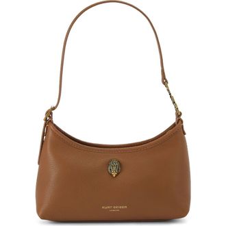 Kurt Geiger Kurt Leather Shoulder Bag in Tan Comb at Nordstrom