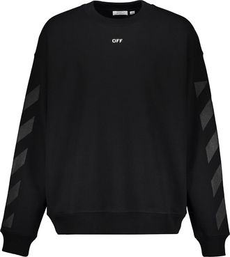 Off-white Black Sweatshirt With Distinctive Details