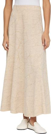 Lafayette 148 New York Jacquard Pull On Linen-Blend Skirt