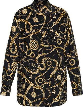 Balmain Camicia con stampa - Nero
