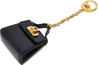 Ferragamo gold gold Plating Leather Keyring (Pre-Owned)