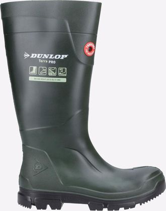 Dunlop Mens TerraPro Unisex Wellingtons - Green - Size UK 10.5
