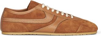 Dries Van Noten Schoenen, Heren, Bruin, 44 EU, Leer, Suede Low Top Sneaker