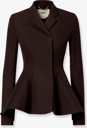Fendi Blazer in lana grain-de-poudre - FENDI - gender_Woman