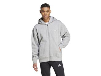 adidas All Szn Fleece Full Zip Hoodie Mens Jacket Medium Grey Heather : 4XL, Cotton/Fleece/Polyester
