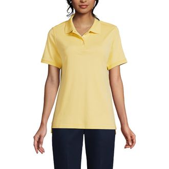 Lands End School Uniform Short Sleeve Interlock Polo Shirt in Maize at Nordstrom, Size X-Large