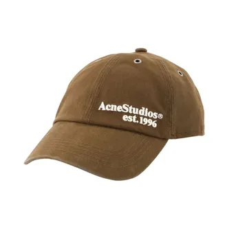 Acne Studios Accessoires, unisex, Bruin, ONE Size, Katoen, Logo Cap