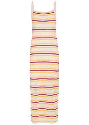 SIMKHAI Connelly Striped Open-knit Midi Dress - Multicoloured - XL (UK16 / XL)