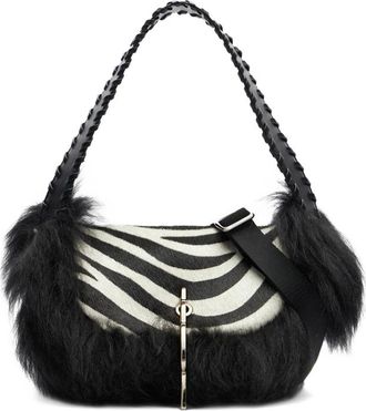 Blumarine Mini Zebra-print Shoulder Bag
