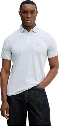 Karl Lagerfeld Polo - Heren - Polos - Blauw - 2XL - Katoen - Tops