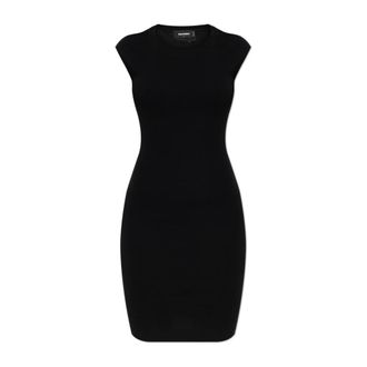 Dsquared2 Mouwloze jurk - Dames - Korte kleedjes - Zwart - XS - Katoen - Kleedjes