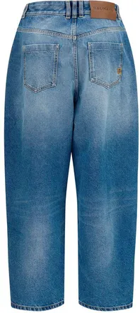 Balmain Womens Blue Cotton Relaxed Fit Jeans Clothing