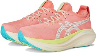 Asics GEL-Nimbus 27 Trail Womens Running Shoes Nature Bathing/Guava : 10.5 B - Medium, Synthetic