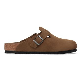 Birkenstock Klompen van su&egrave;deleer Boston