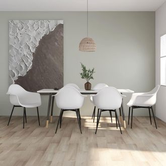 vidaXL Vidaxl - Sillas De Comedor 6 Unidades Blancas Pp