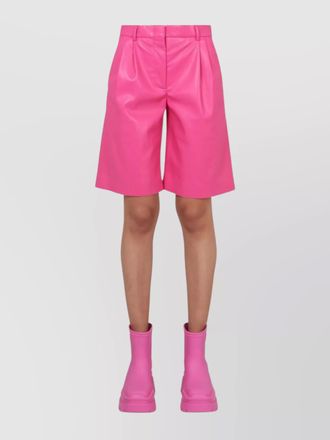 Msgm faux leather bermuda shorts