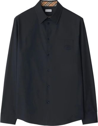 Burberry Camicia in popeline di cotone - Blu