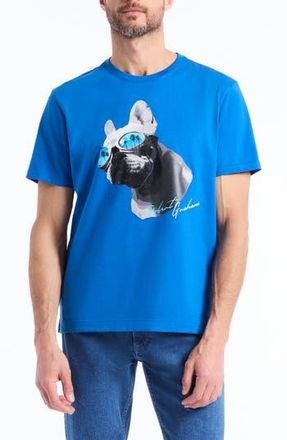 Robert Graham Vaca Frenchie Graphic T-Shirt in Cobalt at Nordstrom Rack, Size Small
