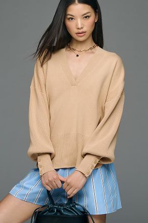 Maeve V-Neck Wool Blend Sweater