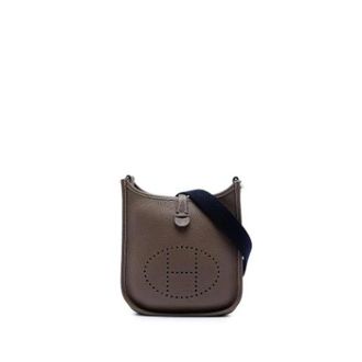 Herm&egrave;s unisex, Pre-owned, Bruin, Maat: ONE Size Leer