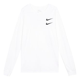 Nike Sportswear Swoosh LS Tee US Edition Round Neck Long Sleeves White CK2259-100