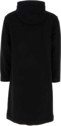 Aspesi Mens Coat Black Virgin Wool Nylon