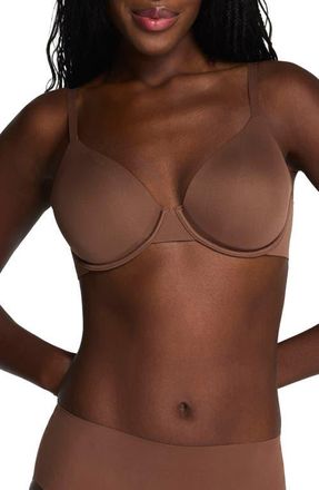 Spanx Lightly Lined Underwire T-Shirt Bra in Ganache at Nordstrom, Size 34Ddd