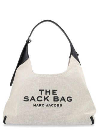 Marc Jacobs Womens Shoulder Bag The Belted Sack Ivory Cotton Polyester