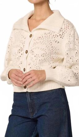 Cleobella Willow Sweater Cardigan In Ivory