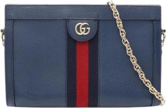 Gucci Pre-owned Vintage Schoudertas - Dames - Vintage Schoudertas - Blauw - ONE Size - Leer - Vintage