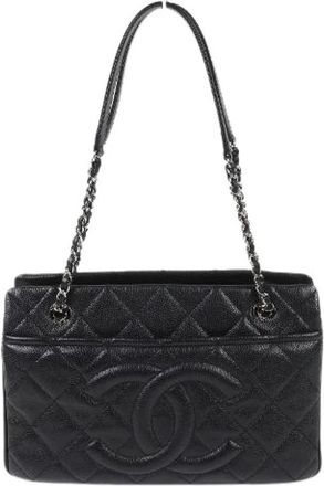 Chanel Pre-owned Caviar Skin Tote Bag - Dames - Vintage Schoudertas - Zwart - ONE Size - Leer - Vintage