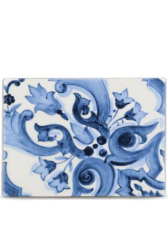 Dolce & Gabbana Kleine porseleinen onderzetter (8 cm x 10 cm) - Blauw