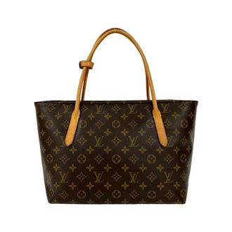 Louis Vuitton Brown Leather Pvc Handbag Shoulder Bag Tote Bag (Pre-Owned)