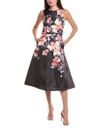 Julia Jordan Belted Mikado Midi Dress