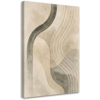 Artgeist Quadro su tela, Linee astratte Acquerello Beige - 70x100