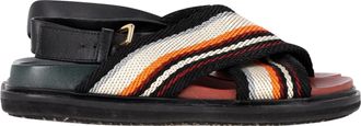 Marni Pre-owned Womens Fussbett Sandals in Multicolor Leather and Canvas - Multicolour - Size EU 36